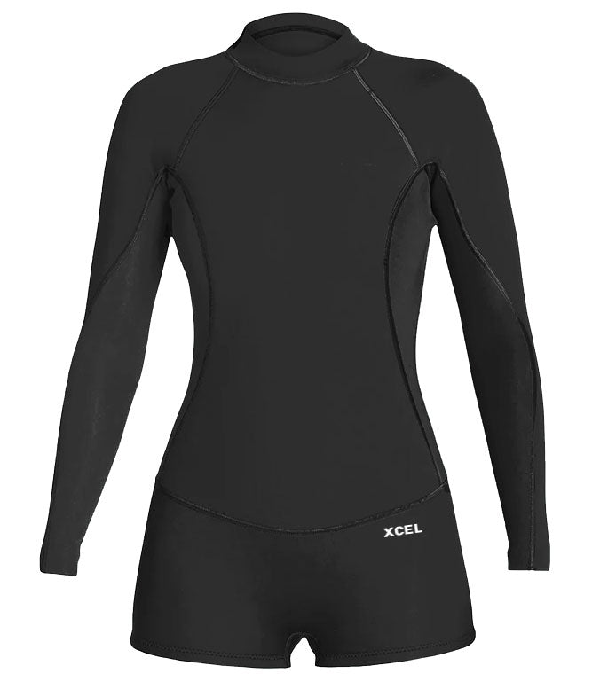 AXIS 2 MM - SHORT JOHN MANGA LONGA FEMININO - PRETO